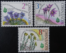 TIMBRES de SLOVAQUIE - FLEURS N°181/183 NEUF ** LUXE MNH