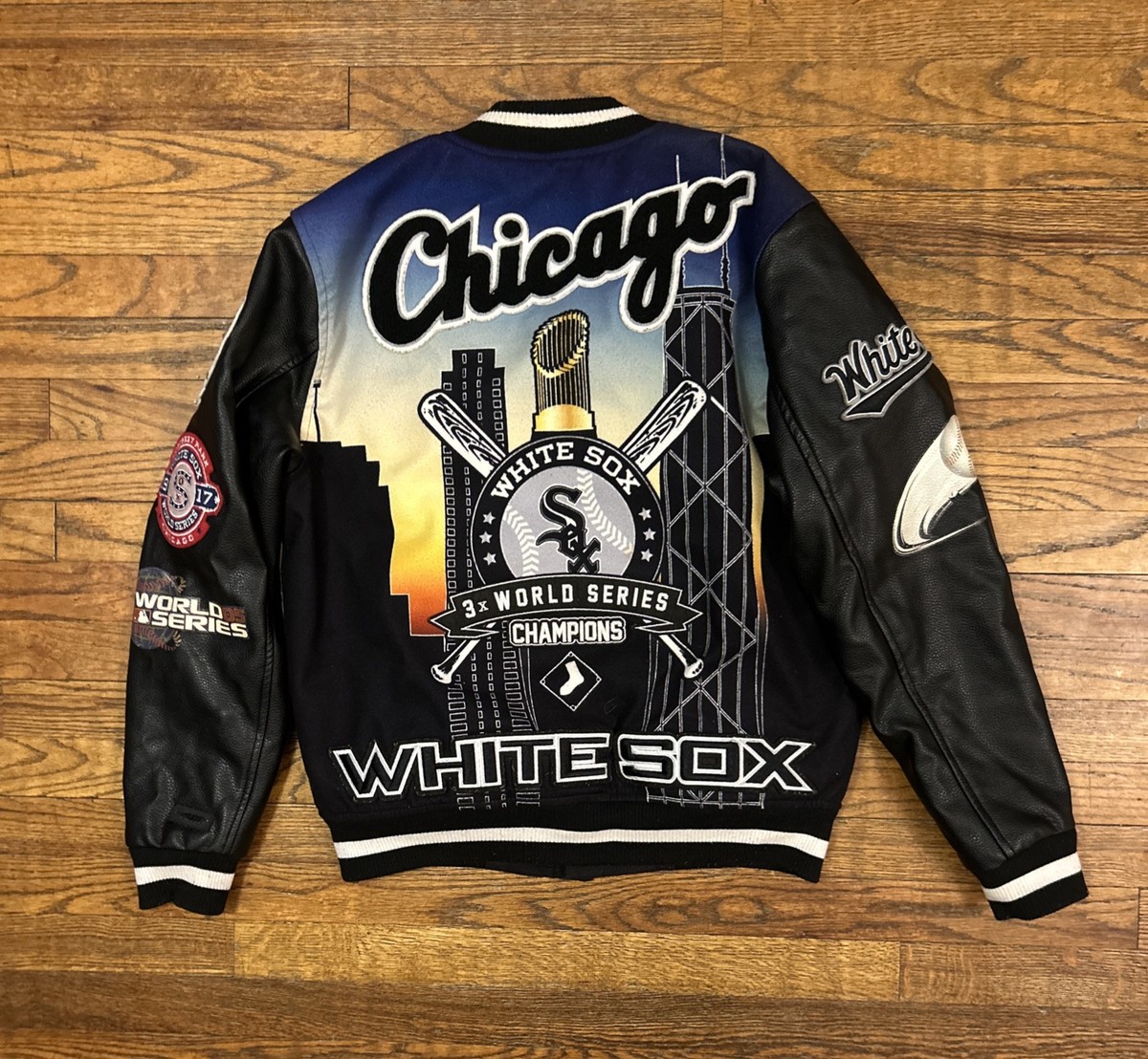PRO STANDARD WHITE SOX スタジャン PRO STANDARD Men's CHICAGO WHITE SOX Black REMIX Varsity