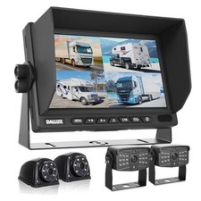 Truck Backup Camera System with 7" Monitor Built-in DVR Recorder for RV Semi