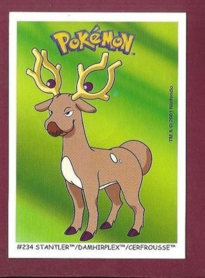 Pokemon Dunkin Boomer Sticker CERFROUSSE # 234 Karte