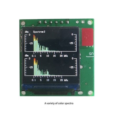 Audio für Spektrumanalysator 1,3 Zoll LCD mit dynamischer Farbe und Uhr