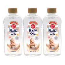 Baby Oil - Cocoa Butter Scented - Ideal For Massage, 6.5fl oz. Pack of 3 