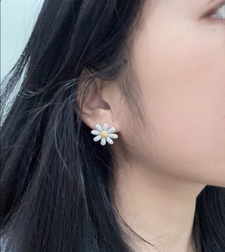 Daisy Earring G-Dragon Bigbang New Birthday Gift Concert Woman Pretty Sunflower - Picture 11 of 22