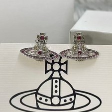 Vivienne Westwood Multicolor Rhinestone Orb Dangle Earrings Pre-owned