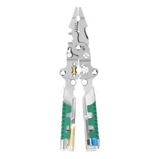 Foldable Voltage Tester Screwdriver Wire Stripper Crimper Electrician Tool Kit