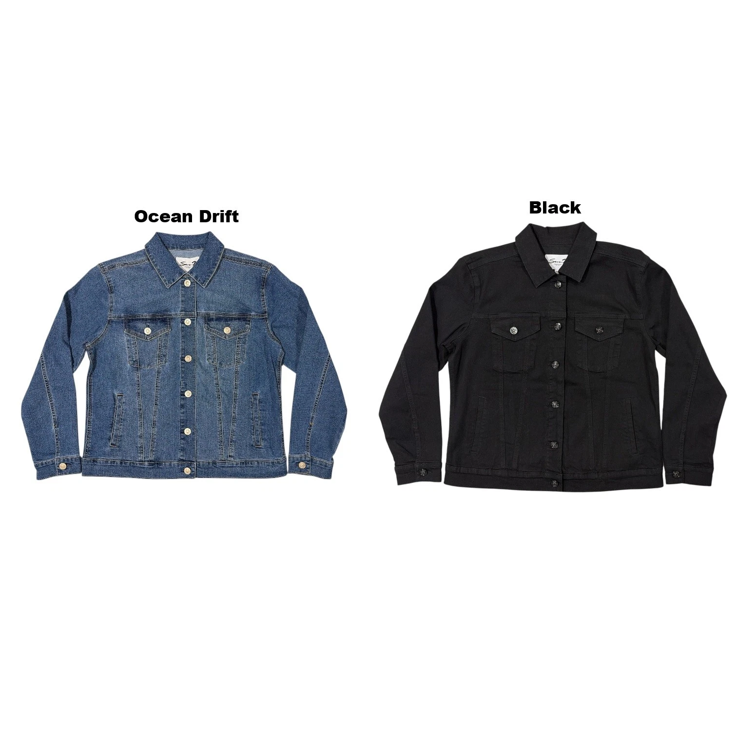 Seven7 Women's Midweight Relaxed Fit Denim Trucker Jacket