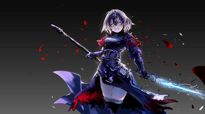 Jeanne Darc Alter Armor Avenger Fategrand Order Anime Playmat Desk Mat 24x14in