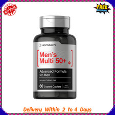 Men's Multivitamin 50 Plus  60 Caplets  Non-GMO  Gluten Free  by Horbaach