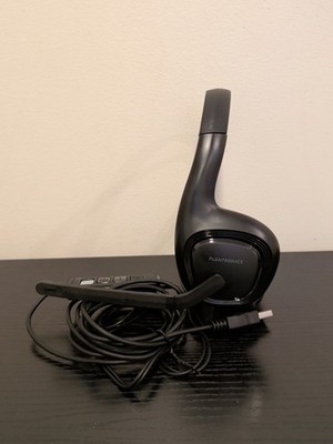 Plantronics Audio 628USB Black Headband Headsets Mic Volume Control 628 USB