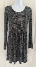 Xhilaration Black/White Dress 97% Rayon 3% Spandex Size Small