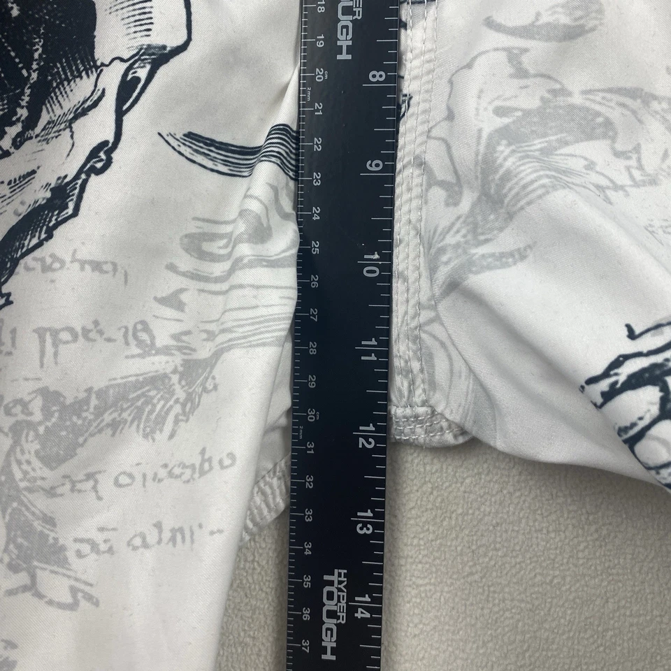 Pantalones Cortos de Board MMA Elite Traje de Baño Blanco Negro Calaveras Talla Mediana Cordón Gimnasio Foto 4 de 4