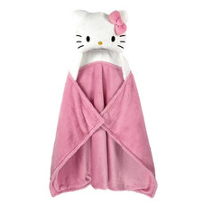 Sanrio Hello Kitty Plush Hooded 30 x 50 Inch Throw Blanket Brand New In Bag