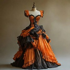 Gorgeous Clashing Prom Dress VNeck Sleeves Lace Beaded A-Line Ruffled Decorative