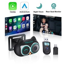 Ottocast Cabin Care Wireless CarPlay Adapter Baby Camera Night Vision 1080P HD