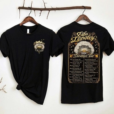 Vintage Dandelion Tour 2026 Trendy Ella Graphic Print Cotton 2Sides Unisex Tee