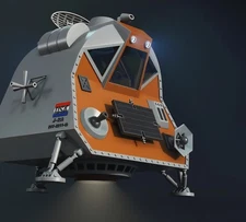 Lost In Space Jupiter 2 Space Pod 1/16 Scale Model W Full Interior Custom 3d Kit