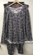 Jenni by Jennifer Moore Printed Soft Long Sleeves Pajama Set Hedgehogs Size XL