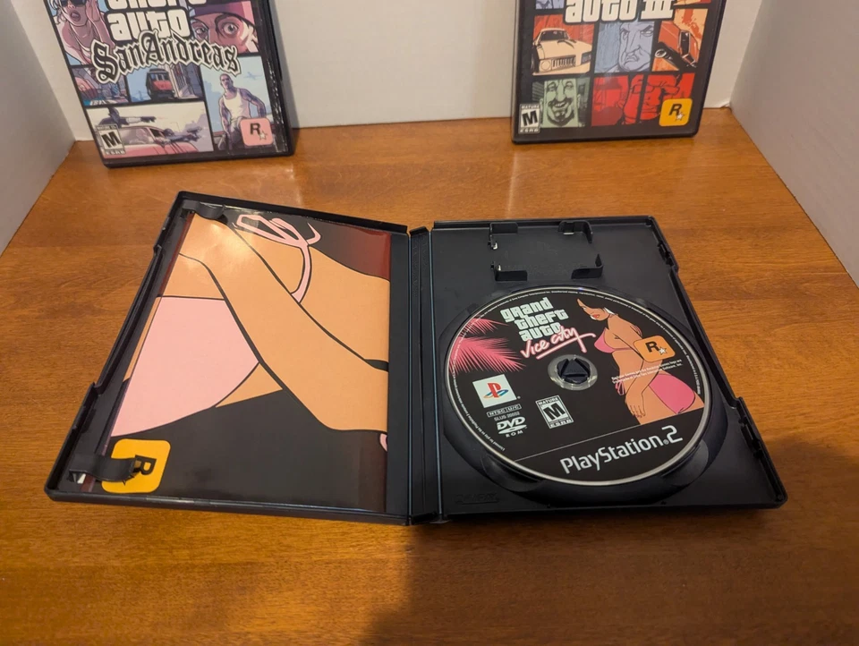 Grand Theft Auto Trilogy Lot PS2 Playstation 2 GTA 3 San Andreas Vice City Works - Image 3 of 4