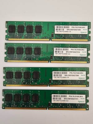 Apacer 4x1GB UNB PC2-M PC2-6400 DDR2 Server Arbeitsspeicher