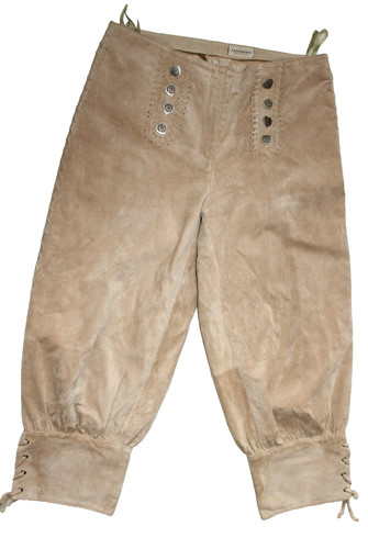 Women's leather trousers, size 40, traditional Oktoberfest 7/8 leather