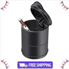 Portable Car Ash Tray with Lid Smell Proof, Cigarette Ashtray Cup Holder for Tru