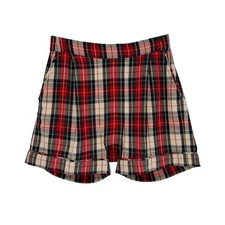 THE GREAT. The Square Pajama Short. In Winter Cabin Plaid 0|XS