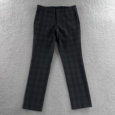 Express Mens Pants Gray Black Size 30x28* Extra Slim Dress Pant Polyester Blend