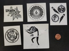VOLCOM Surf Snowboard BMX Skateboard 5 Sticker Set Flawless NEW old stock  25