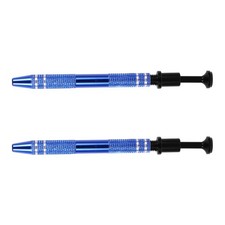 2 Pcs Stainless Steel Jewelry Tweezer Holder Pick Up Tool For Gems