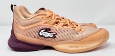 Women's Lacoste AG-LT23 Ultra Textile Orange Burgundy Tennis Shoes sz 8