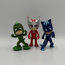 RARO Lote de Máscaras de Juguete Disney Jr PJ - Gekko + Búho + Catboy Pixar Cake Toppers