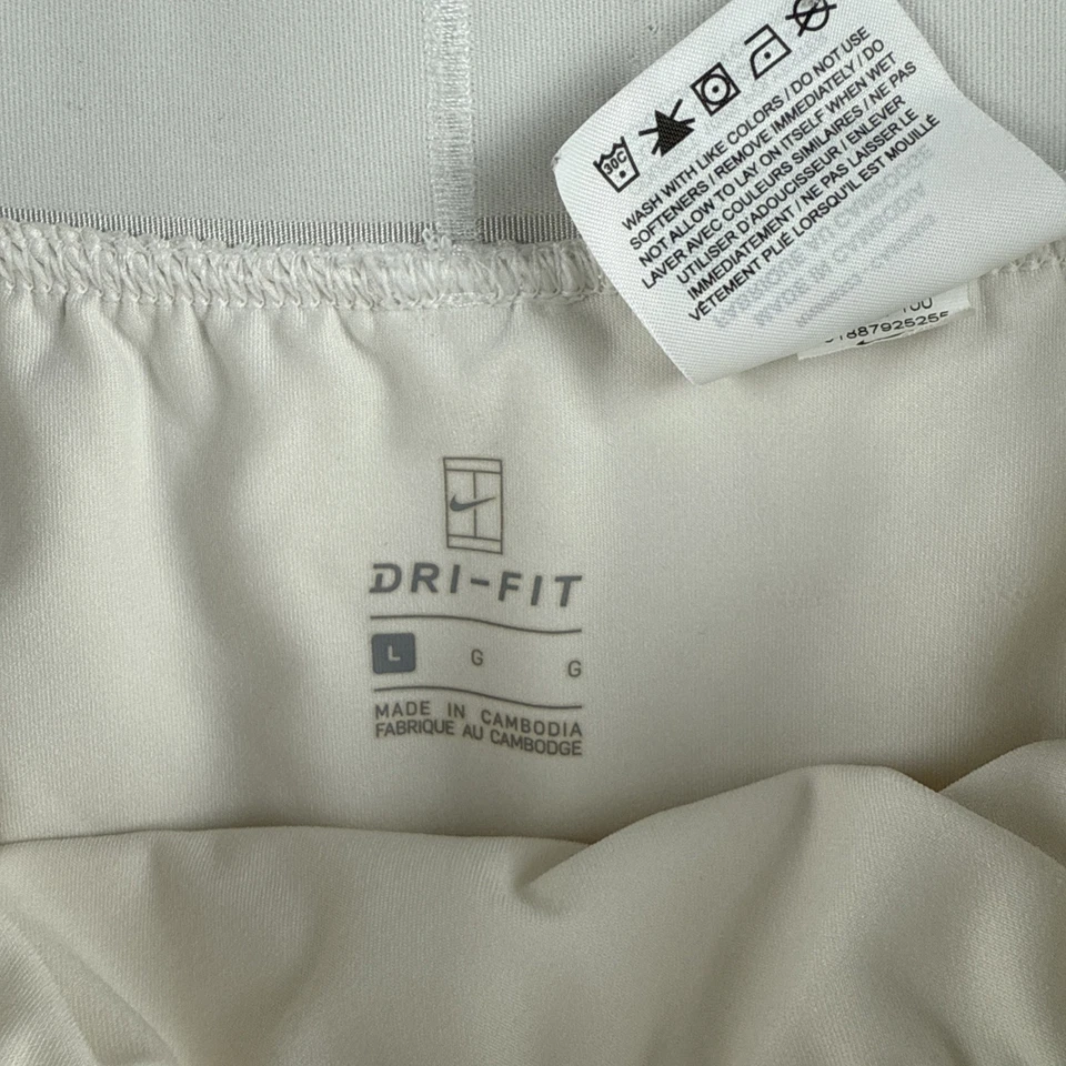 Pantalón corto de tenis Nike Dri Fit blanco negro talla grande juvenil Foto 4 de 4