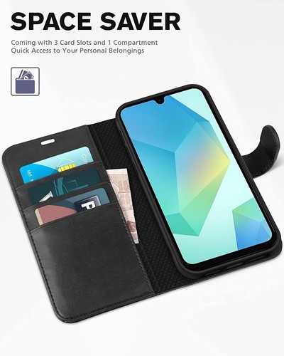 For Samsung A16 5G Galaxy A16 Phone Cover Leather Flip Gel Card Wallet Book Case - Picture 4 of 19