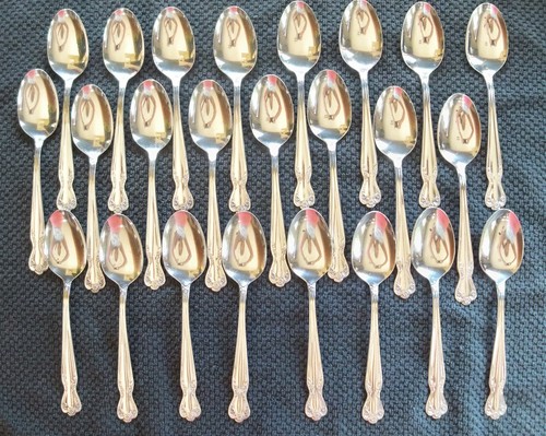 Wm ROGERS & SON SILVERPLATE FLATWARE DAYBREAK /ELEGANT LADY 1952 w/STORAGE BOX - Picture 13 of 17