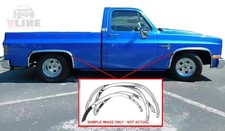 Fits 73-87 Chevy Ck Pickup 4pc Set 2 Chrome Stainless Steel Molding Fender Trim