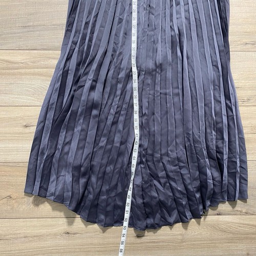 Club Monaco Women Strappy Pleated Lined Maxi Dress Size 2 Graphite - Picture 3 of 12