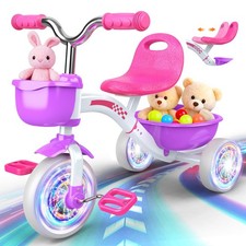 Kkdi Toddler Tricycle for 1-3 3-5 14 inches x 23.6 x 19 inches, Purple