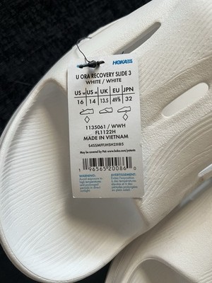 Hoka 1135061 Unisex Ora Recovery Slide 3 Sandals White Mens  display picture 2