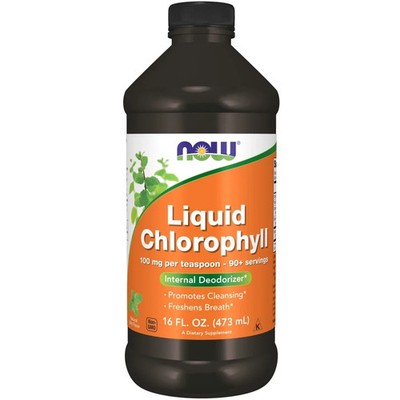NOW Supplements, Liquid Chlorophyll, Mint Flavor, 16 fl oz Exp: 5/2029