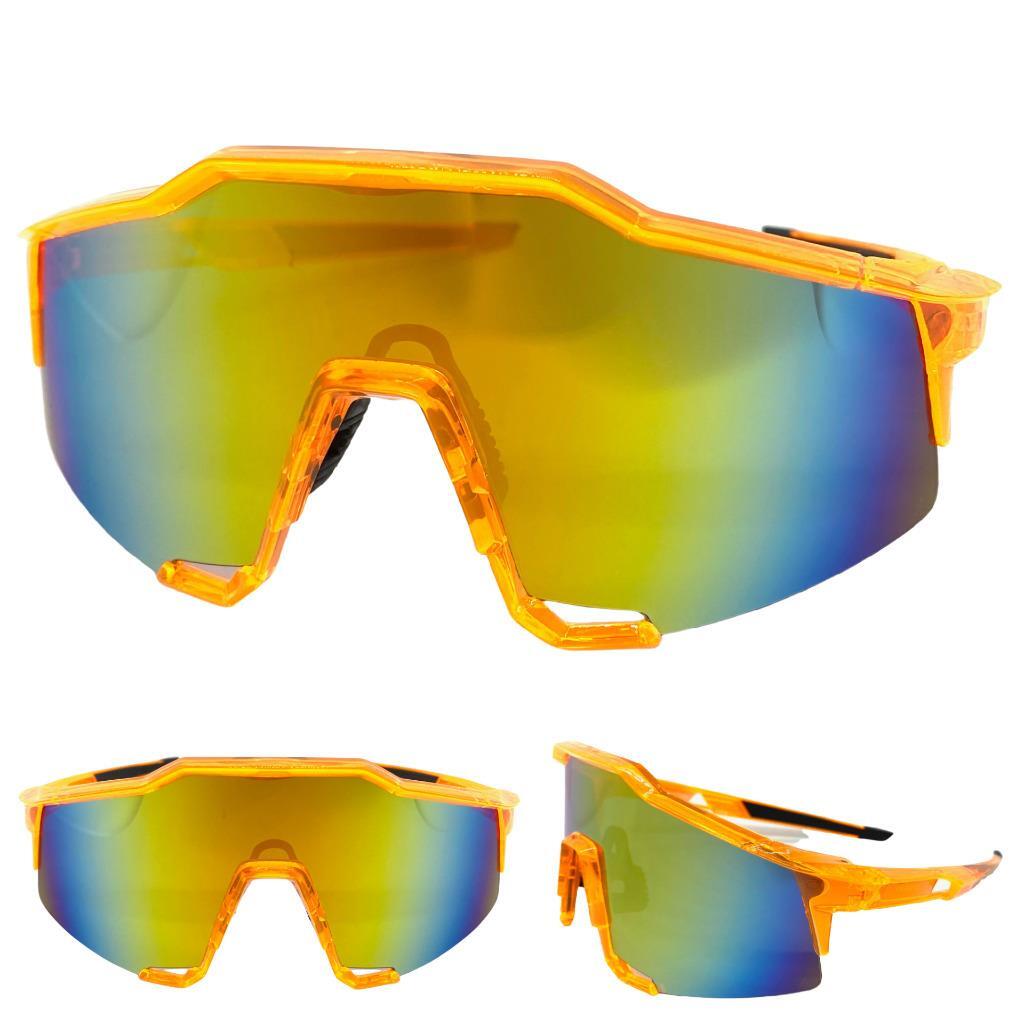 Übergröße Retro Sportlich Umwickeln Shield Sonnenbrille XL Riesig