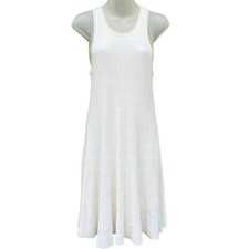 Theory Size S Sweater Dress A Line Fit Flare Ottoman Day Clean Cotton Knit $375