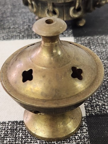 6 Antique & Vtg Small Brass Incense Burner Holders Made in Japan, France,& China - Picture 10 of 24