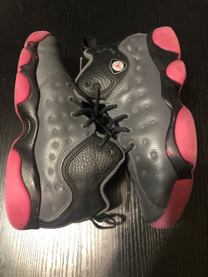 Nike Girls/ Boys Jordan Jumpman Team II GS Dk Grey/Vivid Pink/Blk US 2y - Image 3 of 4