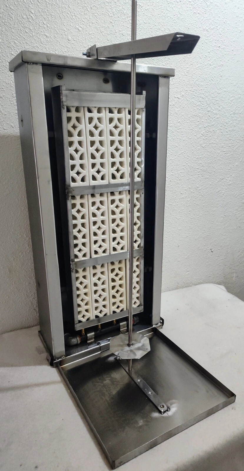 TROMPO TACOS AL PASTOR 4 GAS BURNER 12 BRICK 100KG PASTORERO ADOBADA GRILL
