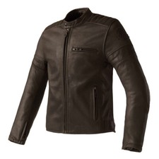 GIACCA PELLE OVINA CLOVER BULLET PRO MARRONE TESTA DI MORO CAFE RACER VINTAGE