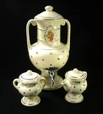 Vintage Porcelier Percolator Coffee Pot with Sugar and Creamer #3882 Free Ship