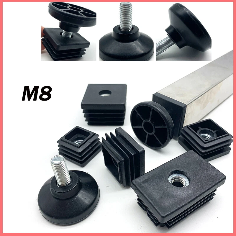 Adjustable Furniture Leveling Feet M8 Screws Nuts Leveler Foot