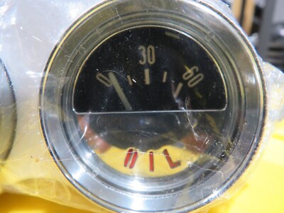 59-60 C1 Corvette Small Gauges (2)---Oil/Batt-Prof Restored-New Chrome-NCRS
