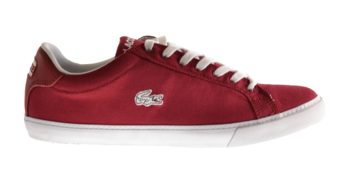 Lacoste Graduate VULC FB CWC SPM Canvas Men s Shoes Red White 7 27spm125917k