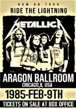 Metallica 1985 Aragon Ballroom High Quality Metal Magnet 2.7x4 inches 8256